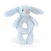 *Jellycat Bashful Blue Bunny Ring Rattle
